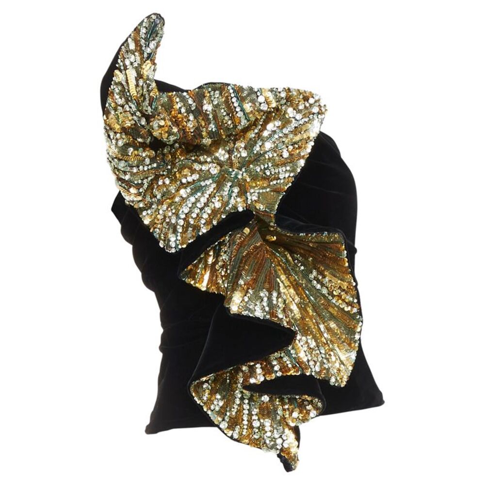 Alexandre Vauthier Crystal Ruffle Top - Picture 3 of 10